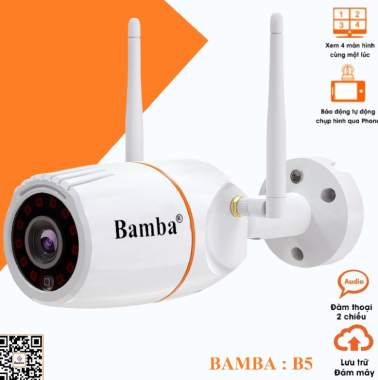 CAMERA IP WIFI CHUYÊN NGOÀI TRỜI BAMBA B5 2.0MPX