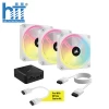Fan Corsair iCUE LINK QX120 RGB 120mm — Triple Pack with iCUE LINK Hub White