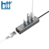 Bộ chuyển đổi USB-A 4 trong 1 Lention H23s Grey