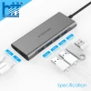 Bộ chuyển đổi USB-C 6 trong 1 Lention C35H-1M-SL
