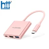 Bộ chuyển đổi USB-C 3 trong 1 Lention C14H PINK