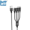 Cáp Sạc X76 4-in-1 Super charging cable Type-C+Type-C+iP+Micro 1M 2A (Đen-Đỏ-Xanh)