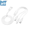 Cáp sạc 3 trong 1 X74 (iP+Micro+Type-C) (Trắng)