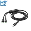 Cáp Sạc U102 Super 100W 2-in-1 Charging Data Cable Type-C to Type-C+Type-C 1.5M