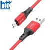 Cáp X86 Micro Spear silicone charging data cable 1M, 2.4A (Đỏ)