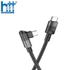 CÁP SẠC U108 Type-C to Type-C 100W charging data cable 1.2M, 100W 20V/5A, 3A (Đen)