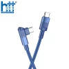 CÁP SẠC U108 Type-C to Type-C 100W charging data cable 1.2M, 100W 20V/5A, 3A (Xanh)