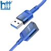 CÁP SẠC U107 USB male to USB female USB3.0 charging data sync extension cable 1.2M (Xanh)