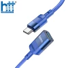 HOCO U107 Type-C male to USB female USB3.0 charging data sync extension cable 1.2M, 5V / 2A, 3A (Xanh)