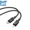 CÁP SẠC U106 Moulder PD charging data cable for Lightning 1.2M PD20W (Đen)