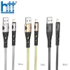 CÁP SẠC U105 Treasure jelly braided charging data cable for Lightning 1.2M 2.4A (Vàng)