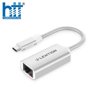 Bộ chuyển đổi USB-C sang RJ45 (1000M) Lention CU604E Silver