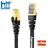 Cáp mạng Ampcom Cat7 Flat 15M đúc sẵn 2 đầu AMCAT7BK1815