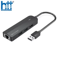 Bộ chia USB 2.0 sang 3 Port USB 2.0 Hub+100M Ethernet Vention Model : CHPBB (15cm)