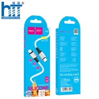 Cáp dữ liệu sạc silicon X86 PD (Trắng)