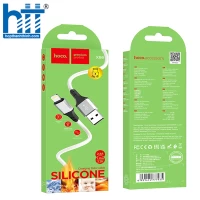 Cáp X86 Lightning Spear silicone charging data cable 1M, 2.4A (Trắng)