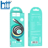 CÁP SẠC U110 Lightning charging data cable 1.2M, 2.4A (Đen)