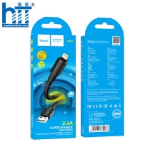 Cáp Sạc X84 Lightning Solid charging data cable 1M, 2.4A (Đen)