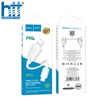 Cáp Sạc X73 Lightning PD charging data cable 1M, PD20W (Trắng)