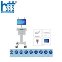 Xe Đẩy Y Tế HIT AIO (i5-7440HQ, 8GB RAM, 256GB M2 2 UPS (13200mAP/Pin đơn - 26400mAP/Pin đôi) 21,5 FHD IPS, 250 Nits, Wifi + Bluetooth + Sim 4G/5G Vesa 75.75)