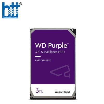Ổ CỨNG HDD WD PURPLE 3TB 3.5 INCH, 5400RPM, SATA, 64MB CACHE (WD30PURZ)