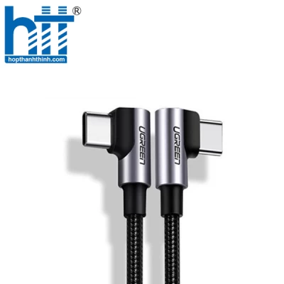 Ugreen 10357 Vỏ Alu 3M Màu Đen Usb Loại C Sang USB Loại C Nam 2.0 5V - 5A Cáp Tròn Hai Góc Mạ Niken US335 10010357