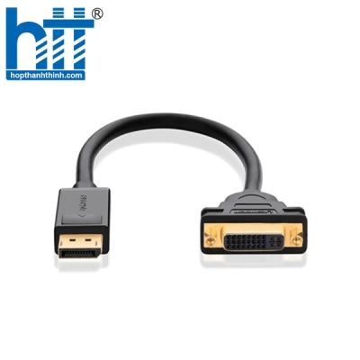 Ugreen 20405 15CM màu Đen Cáp chuyển đổi DP sang DVI 24 + 5 Hỗ trợ độ phân giải FULL HD 20405 20020405