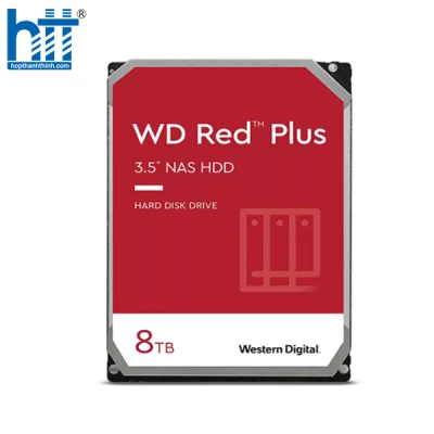 Ổ CỨNG HDD WD 8TB RED PLUS 3.5 INCH, 5640RPM, SATA, 128MB CACHE (WD80EFZZ)
