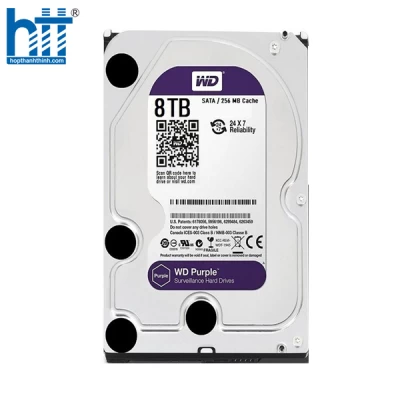 Ổ CỨNG HDD WD PURPLE 8TB 3.5 INCH, 5640RPM, SATA, 256MB CACHE (WD84PURU)