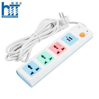 Ổ cắm điện Comet 3 lỗ 2 USB 3m CES5303