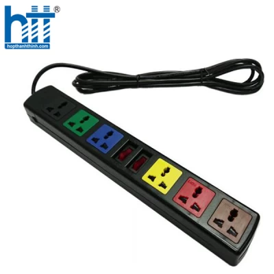 Ổ CẮM LIOA 6 LỖ 3 CHẤU 6D32N DÂY DÀI 3M