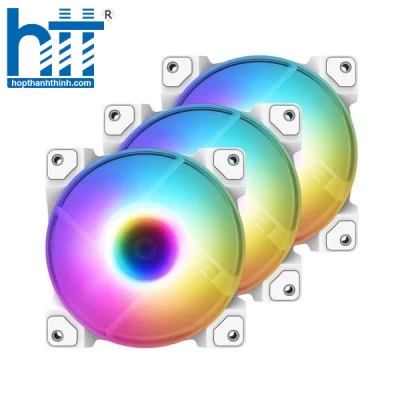 FAN CASE ID COOLING DF-12025-ARGB TRIO SNOW 3PCS PACK