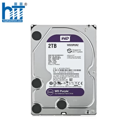 Ổ cứng HDD WD Purple 2TB 3.5 inch, 5400RPM, SATA, 64MB Cache (WD20PURZ)