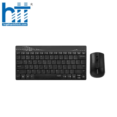 BỘ BÀN PHÍM CHUỘT KHÔNG DÂY RAPOO 8000S ĐEN (USB)