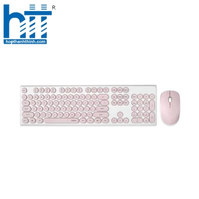Bộ bàn phím chuột không dây Rapoo X260 USB-Wireless (Màu hồng)