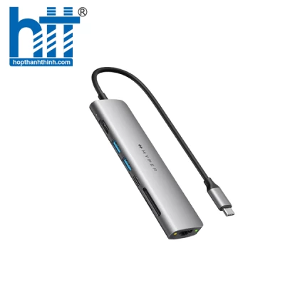 CỔNG CHUYỂN HYPERDRIVE SLAB 7 IN 1 USB-C HUB FOR MACBOOK, SURFACE, PC/IPHONE 15 – HD22H