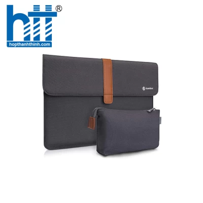 TÚI CHỐNG SỐC TOMTOC (USA) ENVELOPE + POUCH MACBOOK AIR/RETINA13” NEW DARK GRAY