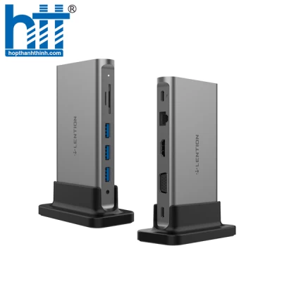 Bộ chuyển đổi USB-C 10 trong 1 Lention D55HEA GREY