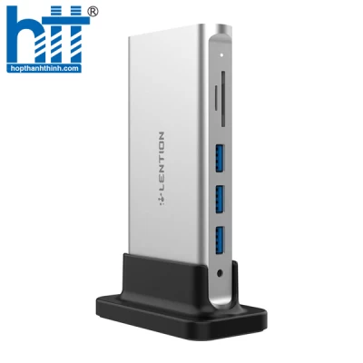 Bộ chuyển đổi USB-C 10 trong 1 Lention D55HEA SILVER