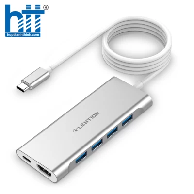 Bộ chuyển đổi USB-C 6 trong 1 Lention C35H-1M-SL