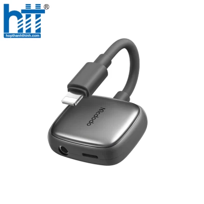 Đầu Chuyển Đổi Cổng Lightning sang Lightning và DC3.5 Mcdodo Lightning to Lightning and DC3.5 Digital Audio Cable Black