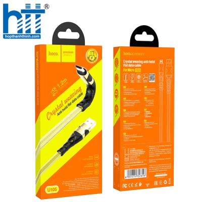 CÁP SẠC U105 Treasure jelly braided charging data cable for Micro 1M 2.4A (Vàng)