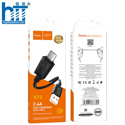 Cáp Sạc X73 Micro charging data cable 1M, 2.4A (Đen)