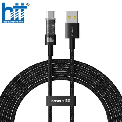 Cáp Sạc Nhanh Baseus Gem Fast-Charging Data Cable USB to Type-C 100W Đen 2M