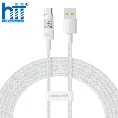 Cáp Sạc Nhanh Baseus Gem Fast-Charging Data Cable USB to Type-C 100W Trắng 2M