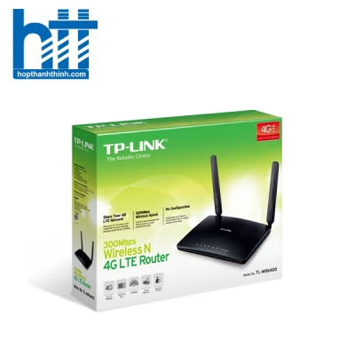 Bộ phát wifi 4G TP-Link TL-MR6400 (300Mbps/ Chuẩn N/ 2 Ăng-ten ngoài/ Sim 4G/ 25 User)