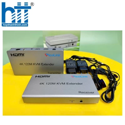 Bộ kéo dài HDMI qua cáp mạng Lan 120M 4K kèm cổng USB và - Audio 3.5