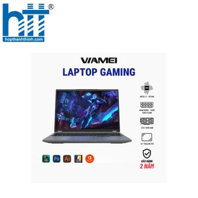 Laptop VIAMEI Gaming (i7 - 8750H/ 16inch Full HD IPS/ 250NITS/ 16G DDR4/ 512G M.2/ GTX1050 4G/ TPM/ WIFI 5 + BT 5.2/ 50WH/ 1YW/ WIN 11 Pro)