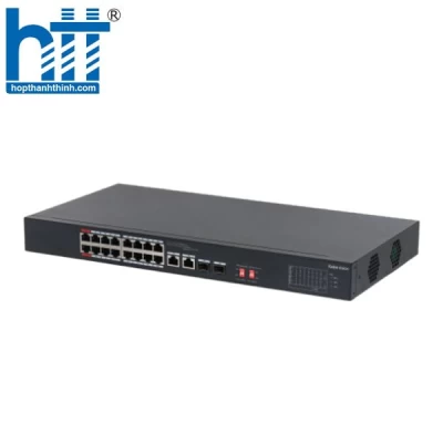 Switch PoE 16 port (hỗ trợ 2 cổng Uplink 1G + 2 cổng quang) unmanaged KX-SW1618F-135