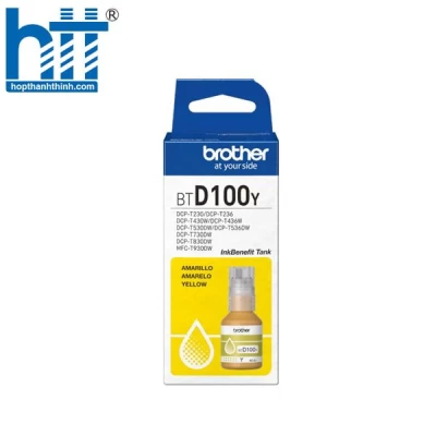 Mực in phun màu Brother BTD100Y Yellow (dùng cho máy DCP-T230/T430W/T530DW/T730DW/T830DW/MFC-T930DW - 5000 trang)